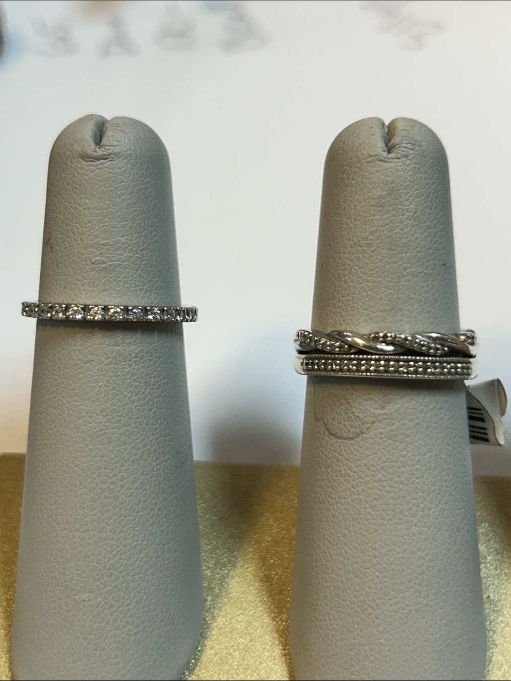 499736 silver Cz band 457022 silver 925 diamond ring